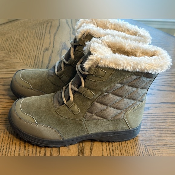 Women’s COLUMBIA Ice Maiden Shorty green winter boots- Size 8 - Picture 4 of 9